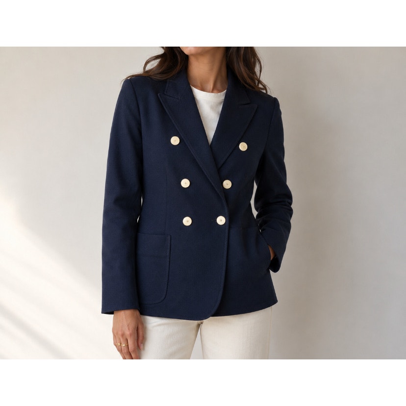 Womens Escada Blazer Navy Blue Size 40/M Euc!